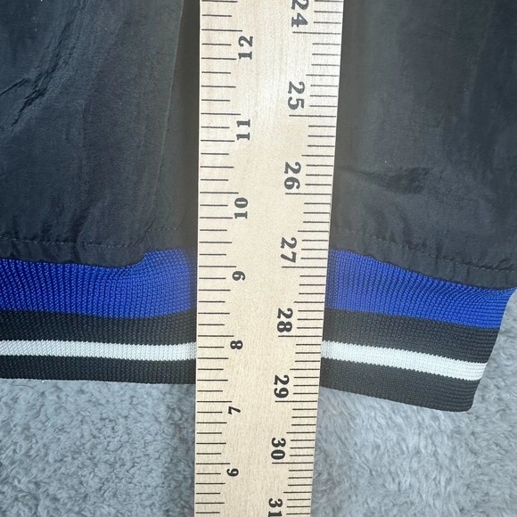 Vintage Nike Center Swoosh Windbreaker Pullover Black Blue XL 90s V-Neck Jacket - Picture 10 of 13